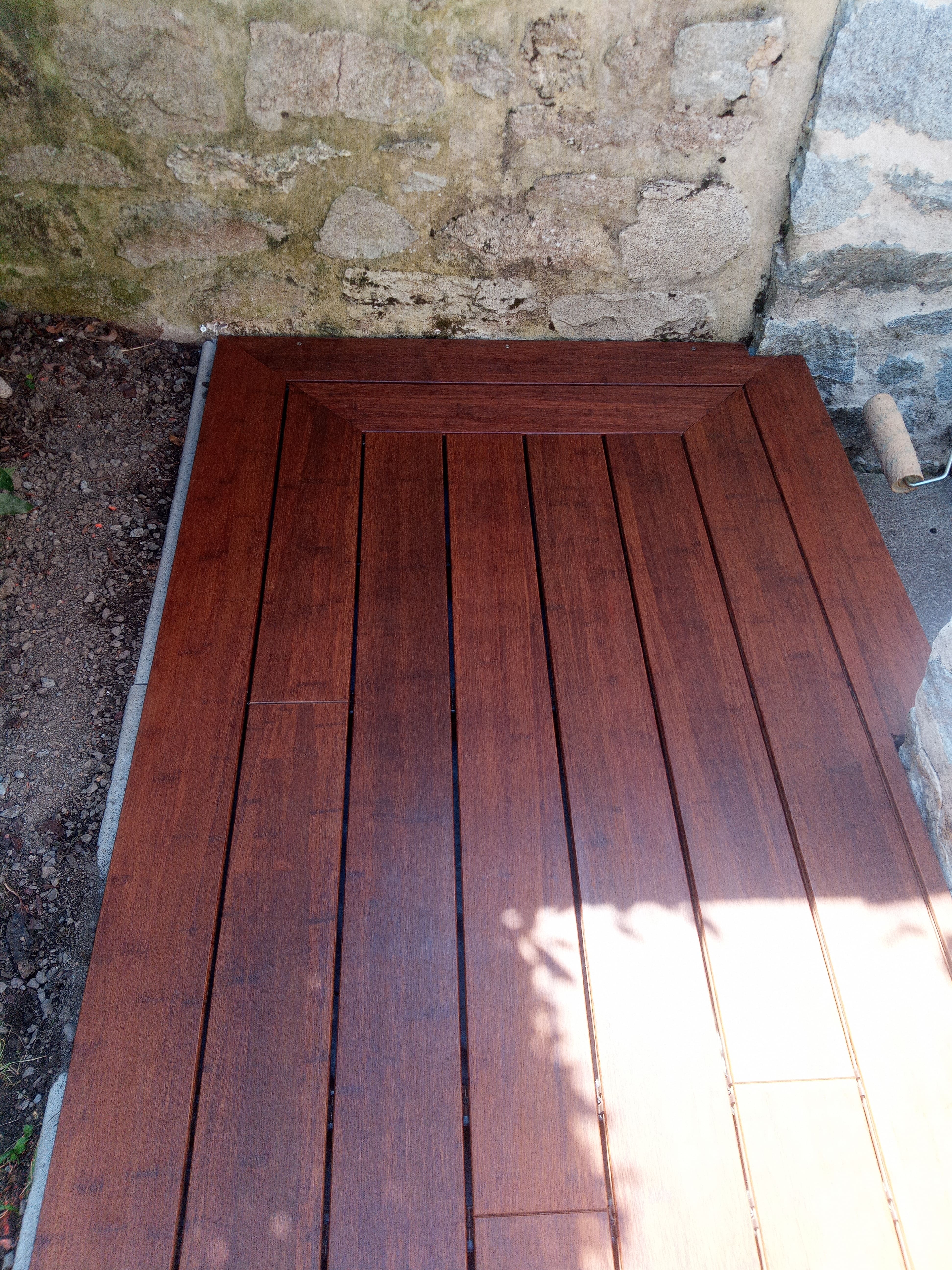 Terrasse bambou aménagée